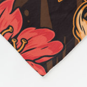 Japanse draak koi patroon. fleece deken (Hoek)
