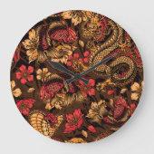 Japanse draak koi patroon. grote klok (Voorkant)