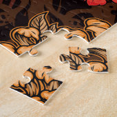 Japanse draak koi patroon. legpuzzel (Zijkant)
