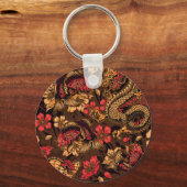 Japanse draak koi patroon. sleutelhanger (Achterkant)