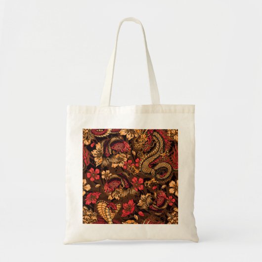 Japanse draak koi patroon. tote bag (Voorkant)