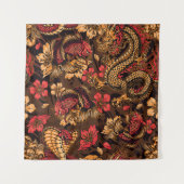 Japanse draak koi patroon. wandkleed (Voorkant)