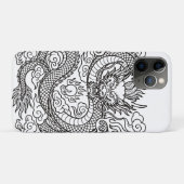 Japanse Draak Lijn Kunst Muismat Design Case-Mate iPhone Case (Achterkant (horizontaal))
