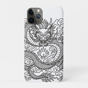 Japanse Draak Lijn Kunst Muismat Design Case-Mate iPhone Case