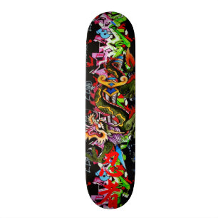 Japanse draak met Kanji Graffiti Skateboard