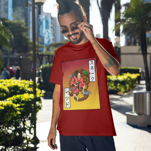  Japanse draak met Tattoo T-shirt