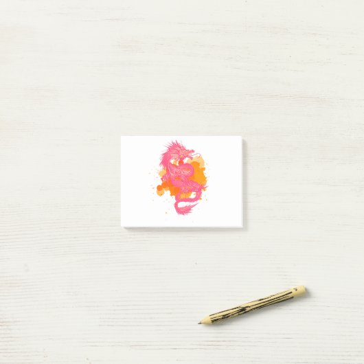 Japanse draak post-it® notes (Op bureau)