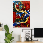 Japanse draak poster (Thuiskantoor)