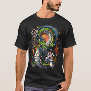 Japanse Draak Samurai T-shirt