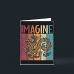 Japanse Draak Stel Je Retro Fantasy Mythische Mann Kaart<br><div class="desc">Japanse Draak Stel Je Retro Fantasy Mythische Mannen Vrouwen Kind Voor</div>