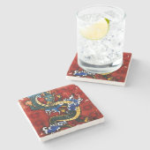Japanse draak stenen onderzetter (Zijkant)
