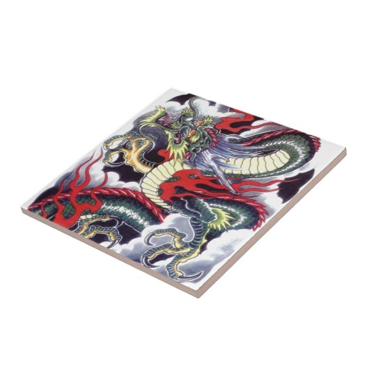 Japanse draak tegeltje (Zijkant)