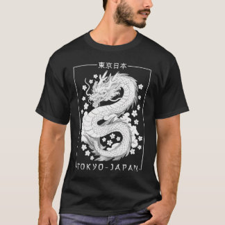 Japanse Draak Tokio Japan 80's Aziatische Mythisch T-shirt