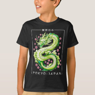 Japanse draak Tokio Japan jaren 80 Aziatische myth T-shirt