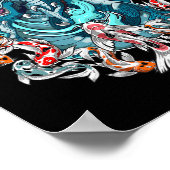 Japanse dragon Anime Japan Tattoo Anime Lover Cut Poster (Hoek)