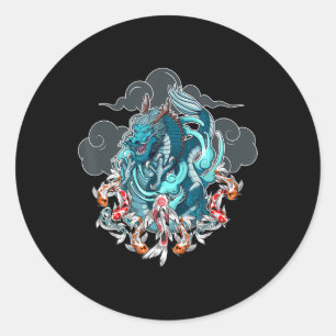 Japanse dragon Anime Japan Tattoo Anime Lover Cut Ronde Sticker