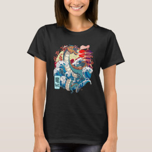 Japanse Dragon Great Wave Kanagawa Japan  T-shirt
