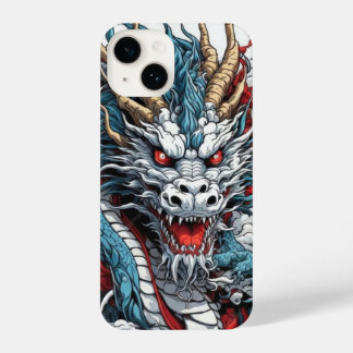 Japanse dragon iPhone 14 Slim Fit Hoesje, Glanzend Hoesje
