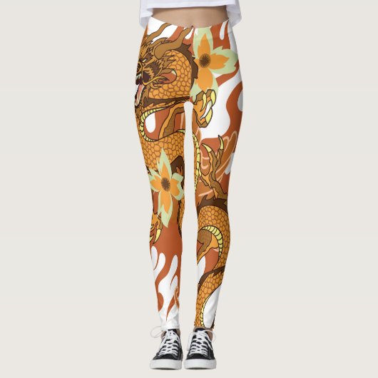 Japanse dragon Tattoo leggings (Voorkant)