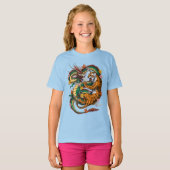 Japanse Dragon Tiger Battle T-shirt (Voorkant volledig)