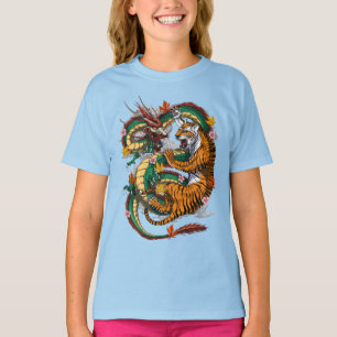 Japanse Dragon Tiger Battle T-shirt