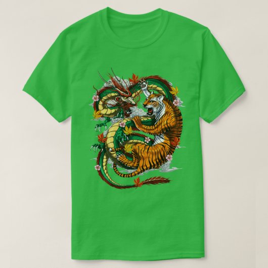 Japanse Dragon Tiger T-shirt (Design voorkant)