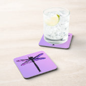 Japanse dragonfly, amethyst paars Bier Onderzetter (Rechterzijde)