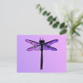  Japanse dragonfly, amethyst paars Briefkaart (Staand voorkant)