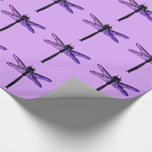  Japanse dragonfly, amethyst paars Cadeaupapier