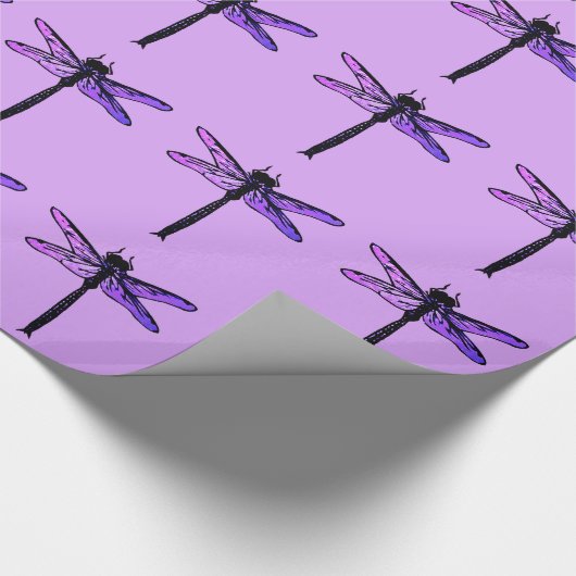 Japanse dragonfly, amethyst paars Cadeaupapier (Hoek)