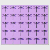 Japanse dragonfly, amethyst paars Cadeaupapier (Vlak)
