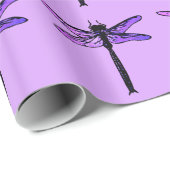 Japanse dragonfly, amethyst paars Cadeaupapier (Rol Hoek)