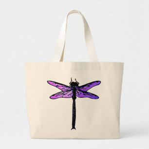 Japanse dragonfly, amethyst paars Grote Tote Bag