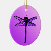 Japanse dragonfly, Amethyst Paars Keramisch Ornament (Rechts)