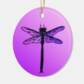 Japanse dragonfly, Amethyst Paars Keramisch Ornament (Links)
