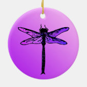 Japanse dragonfly, Amethyst Paars Keramisch Ornament (Achterkant)