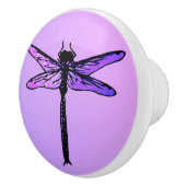 Japanse dragonfly, amethyst paars Keramische Knop (Rechts)