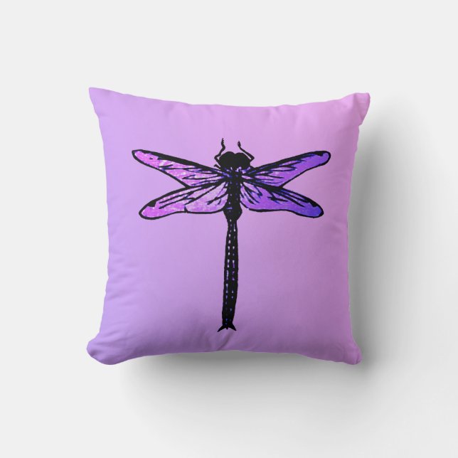  Japanse dragonfly, amethyst paars Kussen (Voorkant)