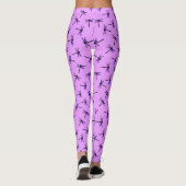  Japanse dragonfly, amethyst paars Leggings (Achterkant)
