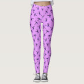  Japanse dragonfly, amethyst paars Leggings (Voorkant)