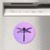 Japanse dragonfly, amethyst paars Magneet (Insitu (Vaatwasser))