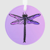  Japanse dragonfly, amethyst paars Ornament (achterkant)
