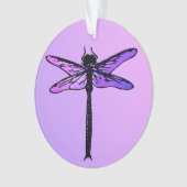  Japanse dragonfly, amethyst paars Ornament (voorkant)