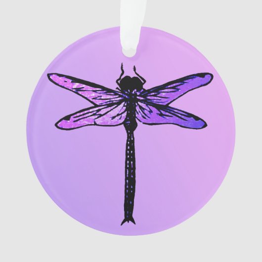  Japanse dragonfly, amethyst paars Ornament (voorkant)