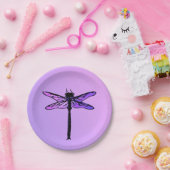  Japanse dragonfly, amethyst paars Papieren Bordje (Feest)