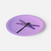  Japanse dragonfly, amethyst paars Papieren Bordje (Gekanteld)