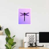 Japanse dragonfly, amethyst paars Poster (Thuiskantoor)