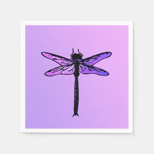 Japanse dragonfly, amethyst paars Servet (Voorkant)
