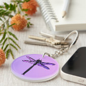 Japanse dragonfly, amethyst paars Sleutelhanger (Voorkant Rechts)