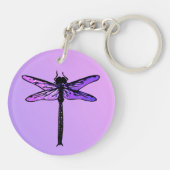 Japanse dragonfly, amethyst paars Sleutelhanger (Achterkant)